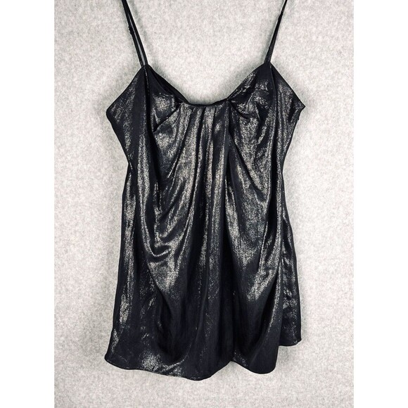 Laundry by Design Metallic Spaghetti Strap Tank Top Shimmer Whimisgoth Preppy - Picture 7 of 16